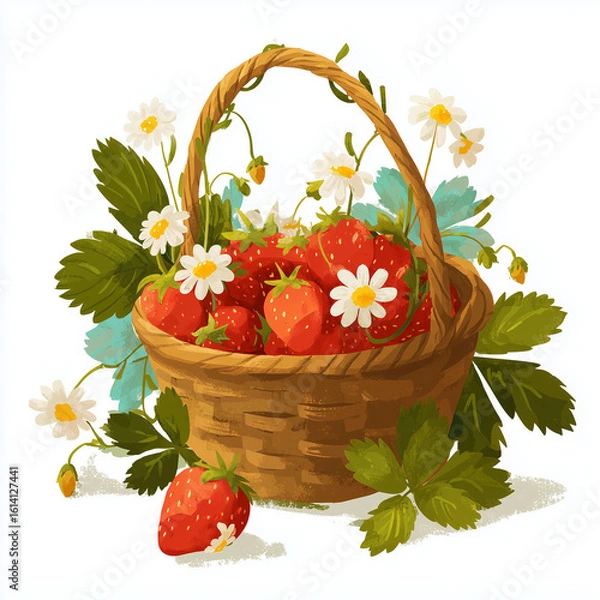 Obraz strawberries in a basket