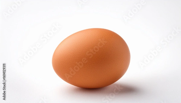 Obraz fresh brown egg on a white background