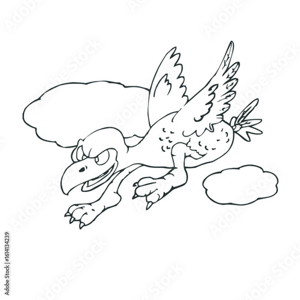 Obraz vulture attacks from the sky