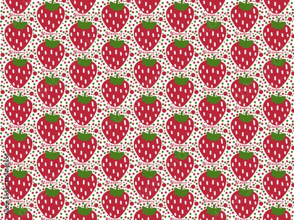 Obraz vector pattern with strawberry 