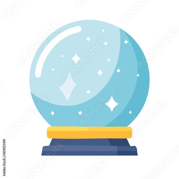 Obraz Crystal Ball Isolated on a Transparent Background