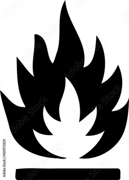 Obraz Flame warning sign