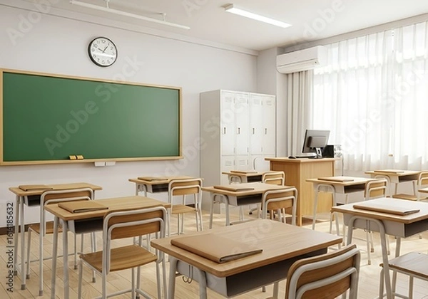 Obraz Classroom, Modern Classroom: A Bright Learning Environment.