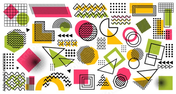 Fototapeta Flat geometric pattern background abstract