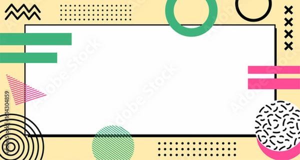 Fototapeta abstract background with memphis style