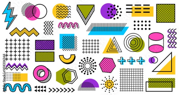 Fototapeta Geometric models background in flat design