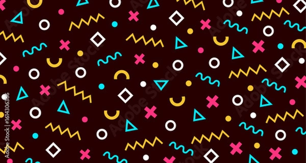 Fototapeta Flat geometric pattern background abstract