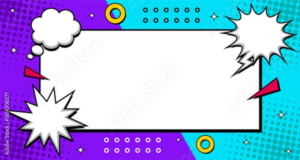 Fototapeta memphis shapes ideal for backgrounds art projects and modern design concepts cover banner presentation