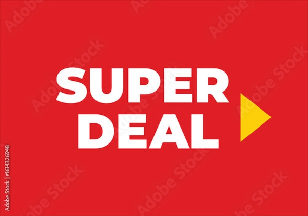 Obraz Bold "SUPER DEAL" Promotion Banner – Editable Vector for Discounts and Sales