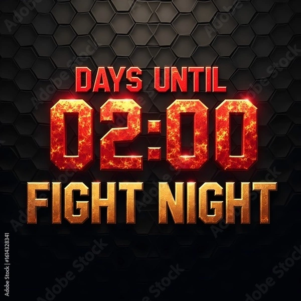 Obraz UFC countdown timer template: 'DAYS UNTIL FIGHT NIGHT' 