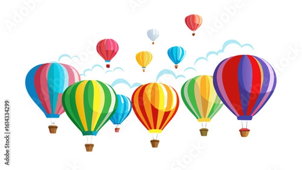 Fototapeta set of colorful balloons