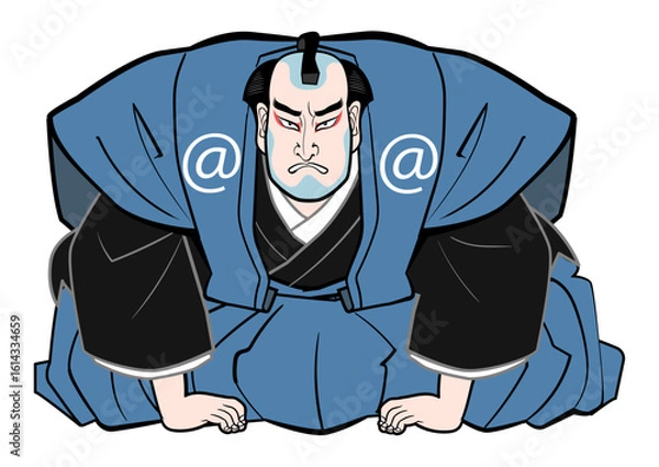 Fototapeta 謝罪するお奉行