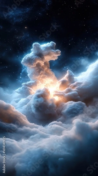 Fototapeta Ethereal Cloudscape with Radiant Light