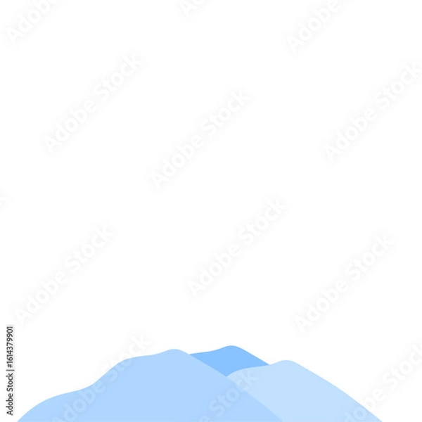 Obraz Vector illustration of blue mountain