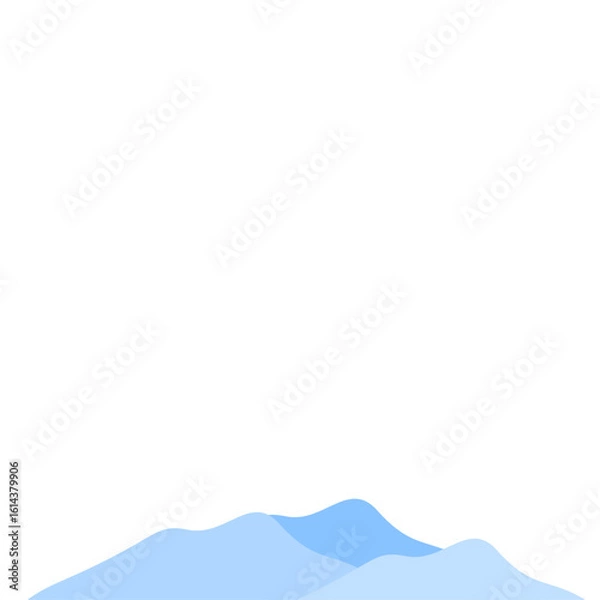 Obraz Vector illustration of blue mountain