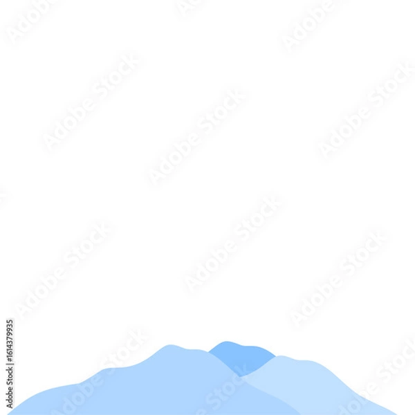 Obraz Vector illustration of blue mountain