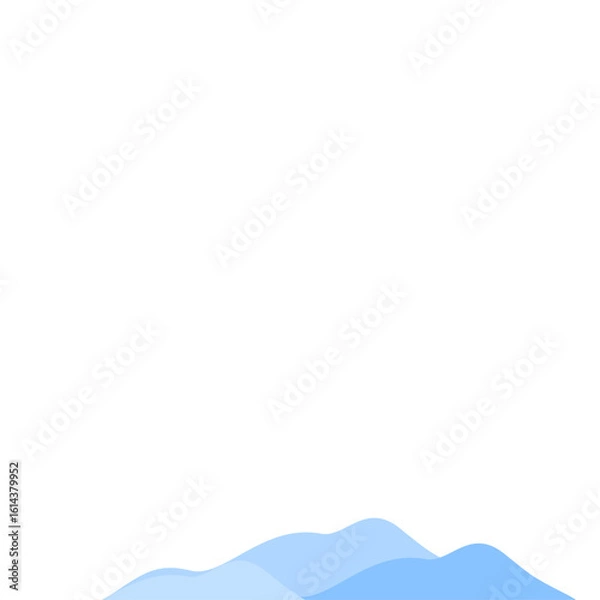 Obraz Vector illustration of blue mountain