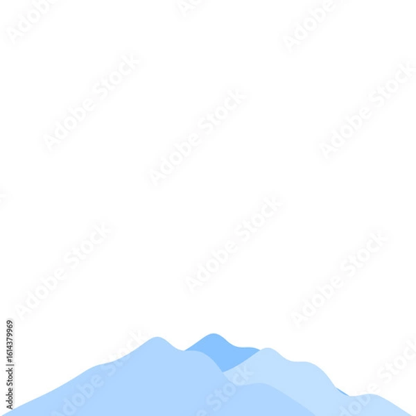 Obraz Vector illustration of blue mountain
