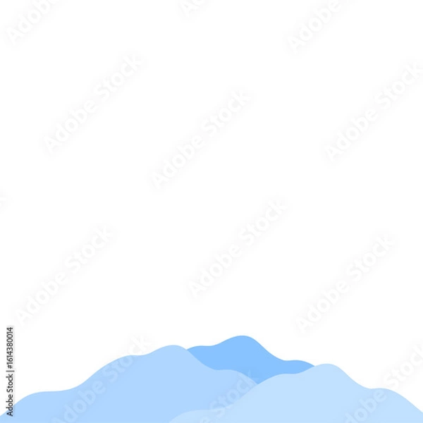 Obraz Vector illustration of blue mountain