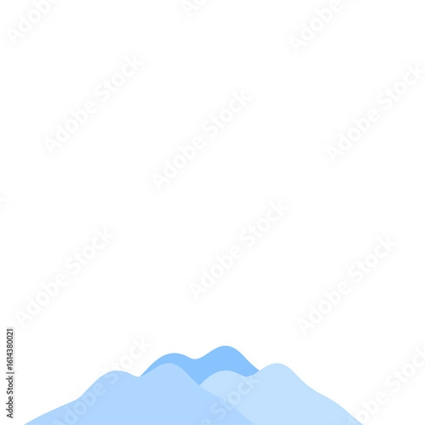 Obraz Vector illustration of blue mountain