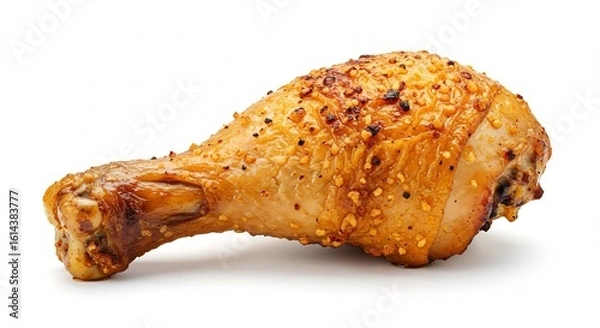 Obraz 香ばしく焼けた鶏モモ肉 黄金色に輝く照り 食欲をそそる一品. AI Generated