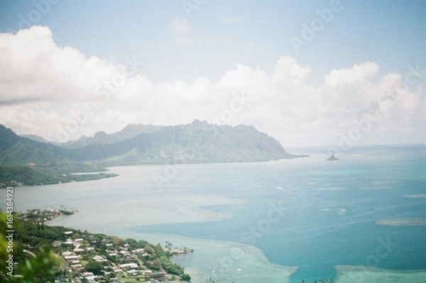 Fototapeta view of the sea and mountains