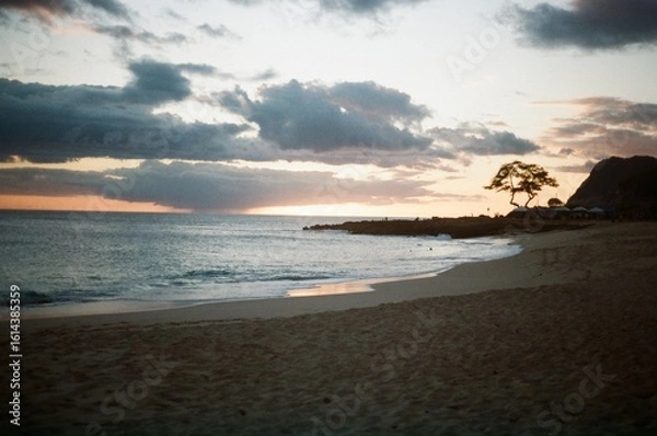 Fototapeta sunset on the beach