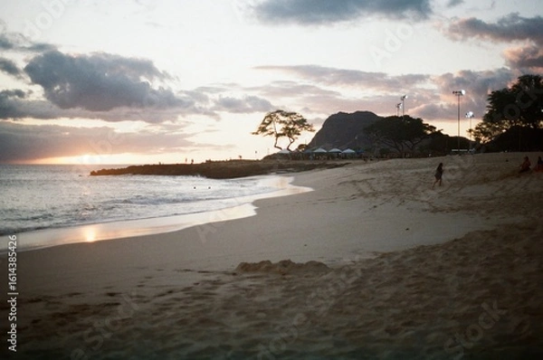 Fototapeta sunset at the beach