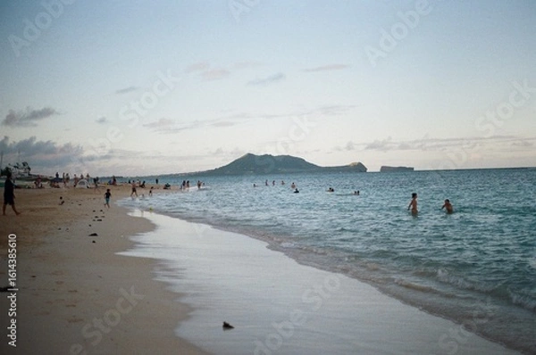 Fototapeta beach at dusk