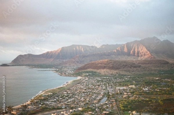 Fototapeta view from the top of the mountain
