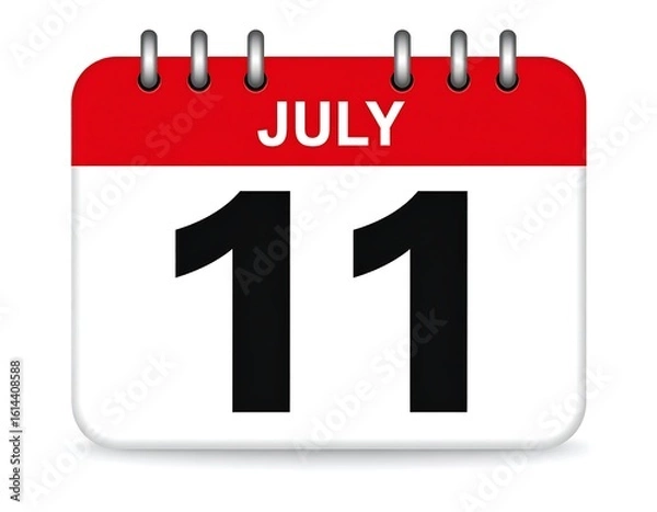 Obraz Calendar displaying July 11th