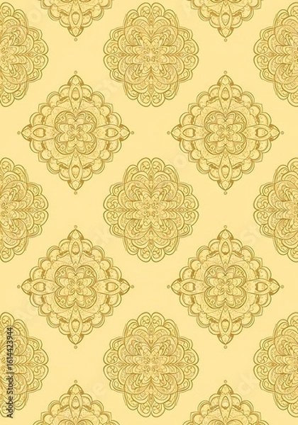 Fototapeta Elegant ornamental seamless pattern with floral elements for textile decoration