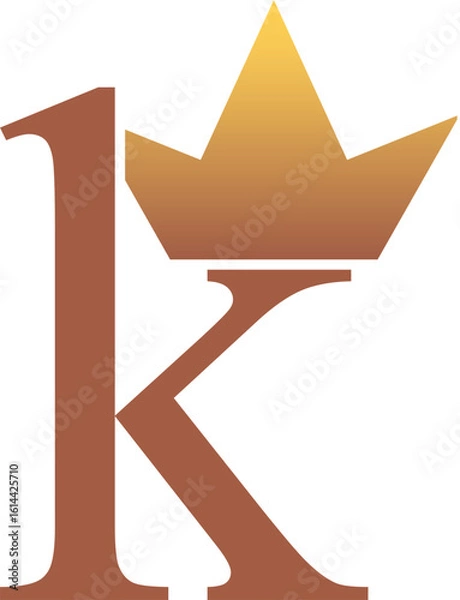 Fototapeta Royal K Logo with Crown
