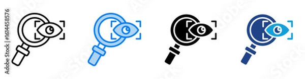 Obraz Observation icon set multiple style collection