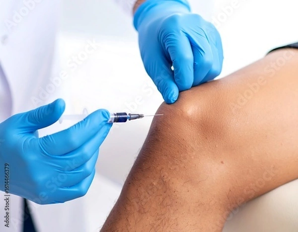 Obraz Doctor injecting knee (1)