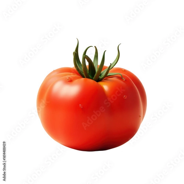 Fototapeta Close-up view of a ripe, vibrant tomato.