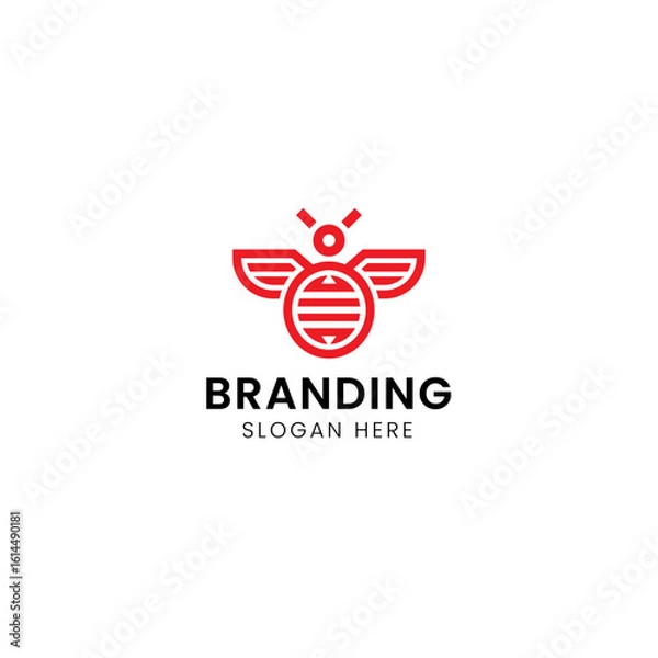 Obraz Modern abstract bee logo template
