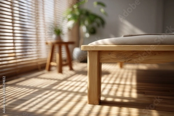 Obraz Massage bed covered in crisp white in a minimalist spa room