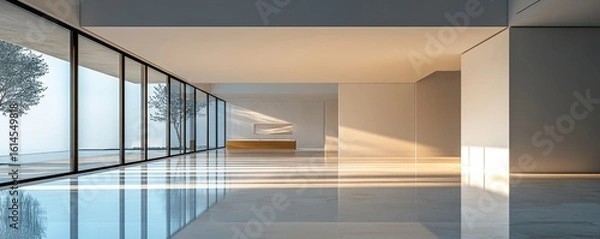 Fototapeta Interior of a modern apartment, providing a stylish and functional living space, Generative AI