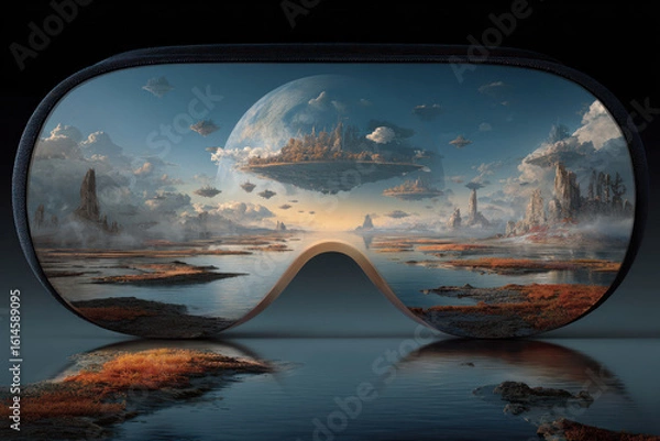 Obraz VR Headset With a Surreal Landscape
