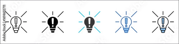 Obraz Light Pollution Icon Pack Multistyle Illustration