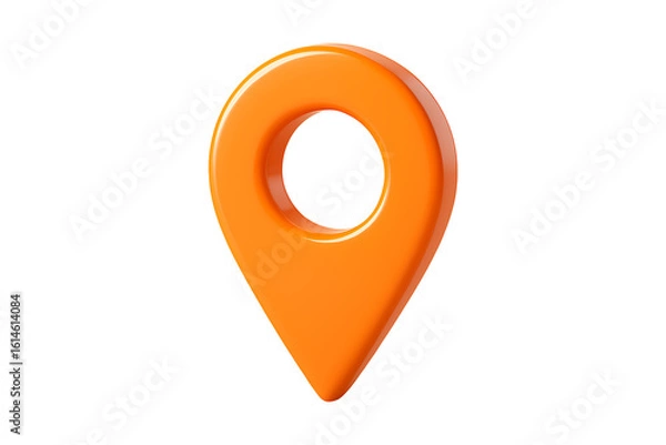 Fototapeta Navigation Location Symbol 3D Render Isolated on a Transparent Background