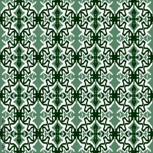 Fototapeta Elegant Green Floral Pattern Design for Backgrounds