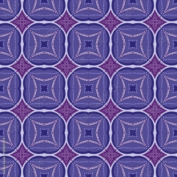 Fototapeta Elegant Purple Pattern with Geometric Design