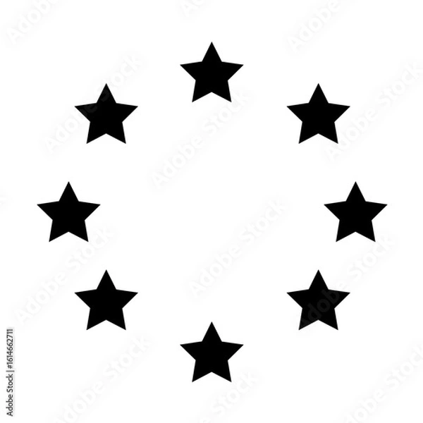 Obraz star circle on white background