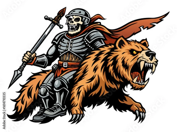 Fototapeta skeleton riding