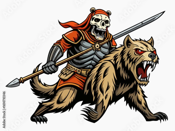 Fototapeta skeleton riding