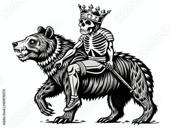 Fototapeta skeleton riding