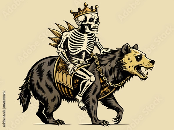 Fototapeta skeleton riding