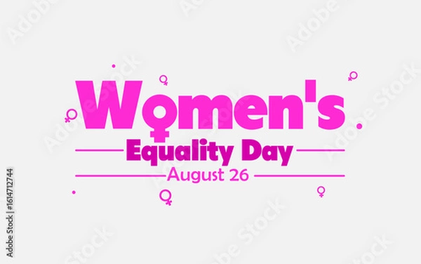 Fototapeta Vector graphic of Women’s Equality Day ideal for Women’s Equality Day celebration.
